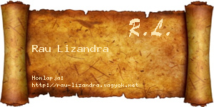 Rau Lizandra névjegykártya